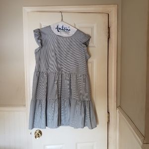Blue and White striped baby doll dress